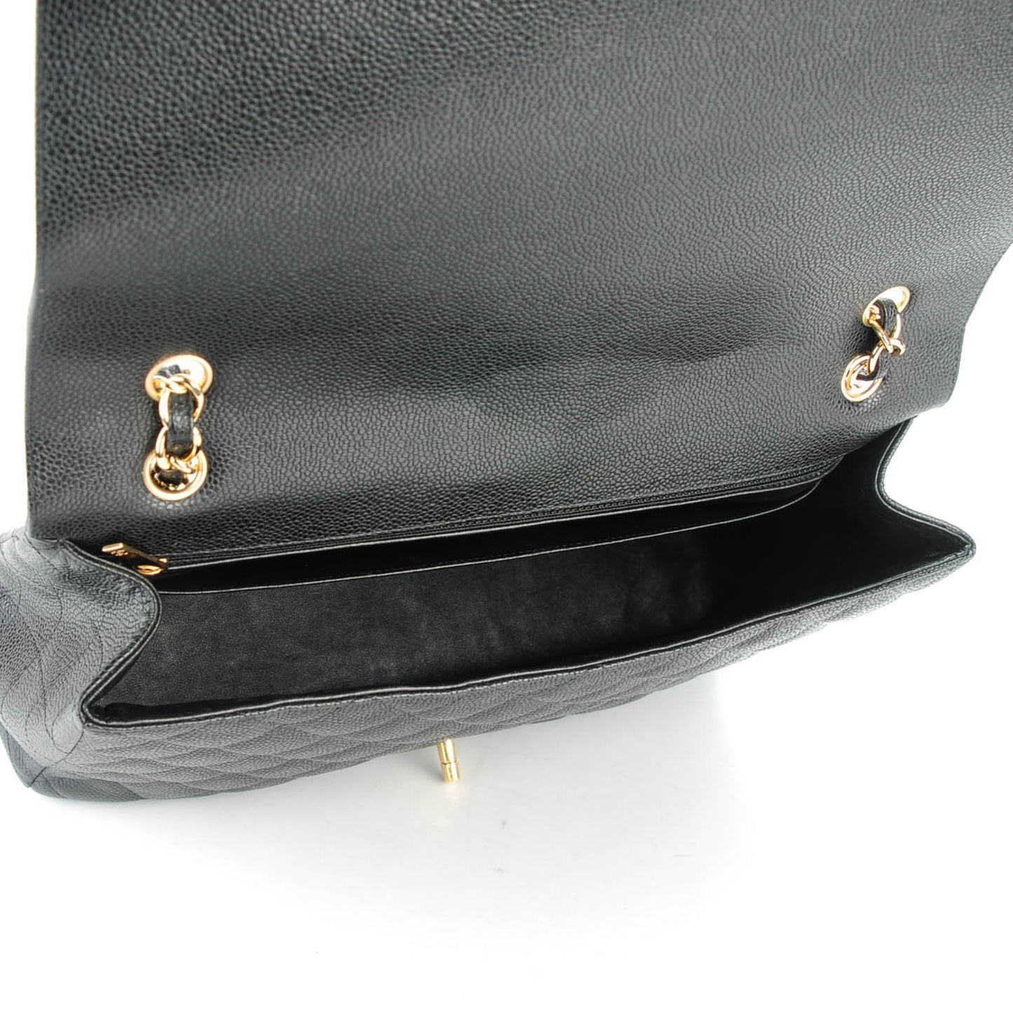 Caviar Quilted Maxi Single Flap Black