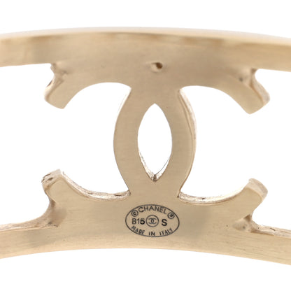 Chanel Metal Logo Cuff Bracelet Gold 4 of 5