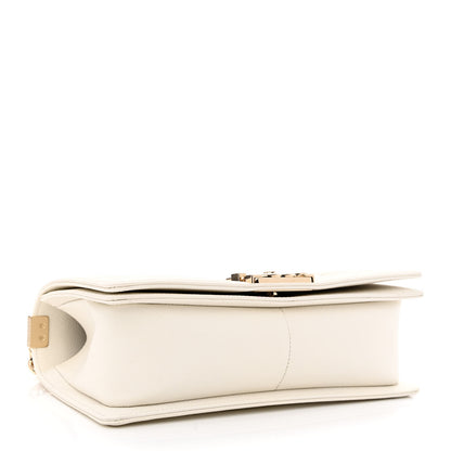 Chanel Caviar Quilted Medium Boy Flap White 4 of 11