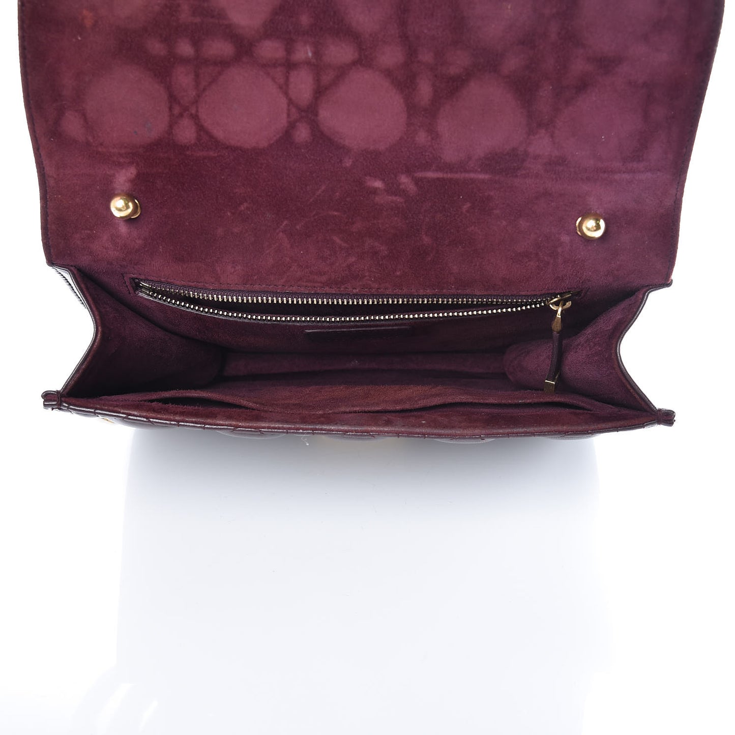 Lambskin Cannage Large Dioraddict Flap Bag Burgundy