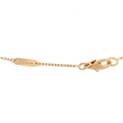 Van Cleef & Arpels 18K Rose Gold Carnelian Sweet Alhambra Pendant Necklace 6 of 7