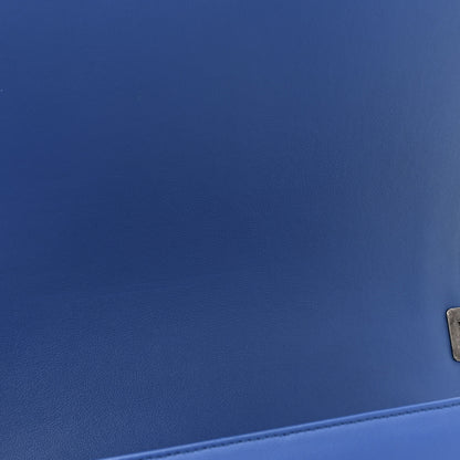 Chanel Lambskin Chevron Quilted New Medium Boy Flap Bright Blue 11 of 15