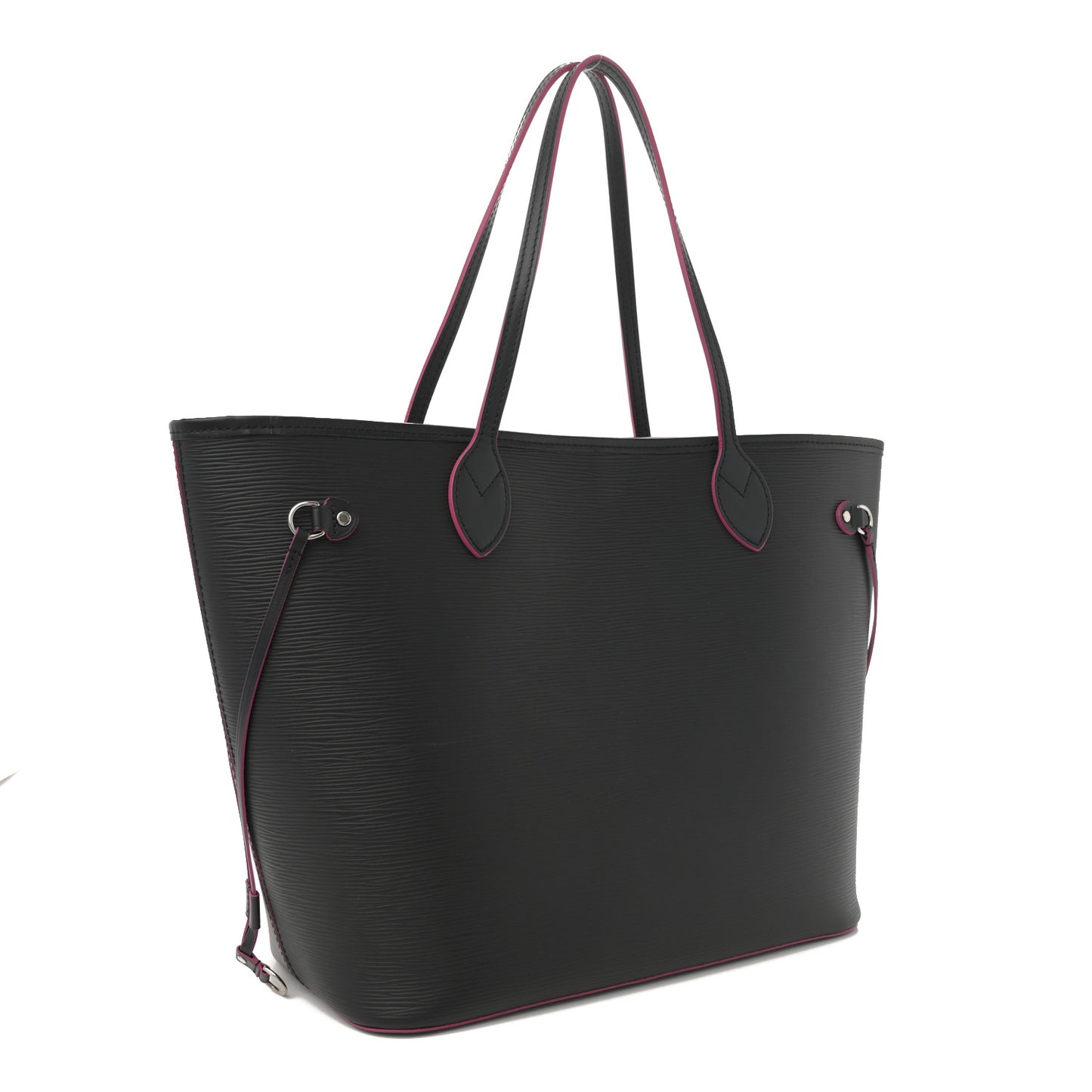 Epi Neverfull MM Black Hot Pink