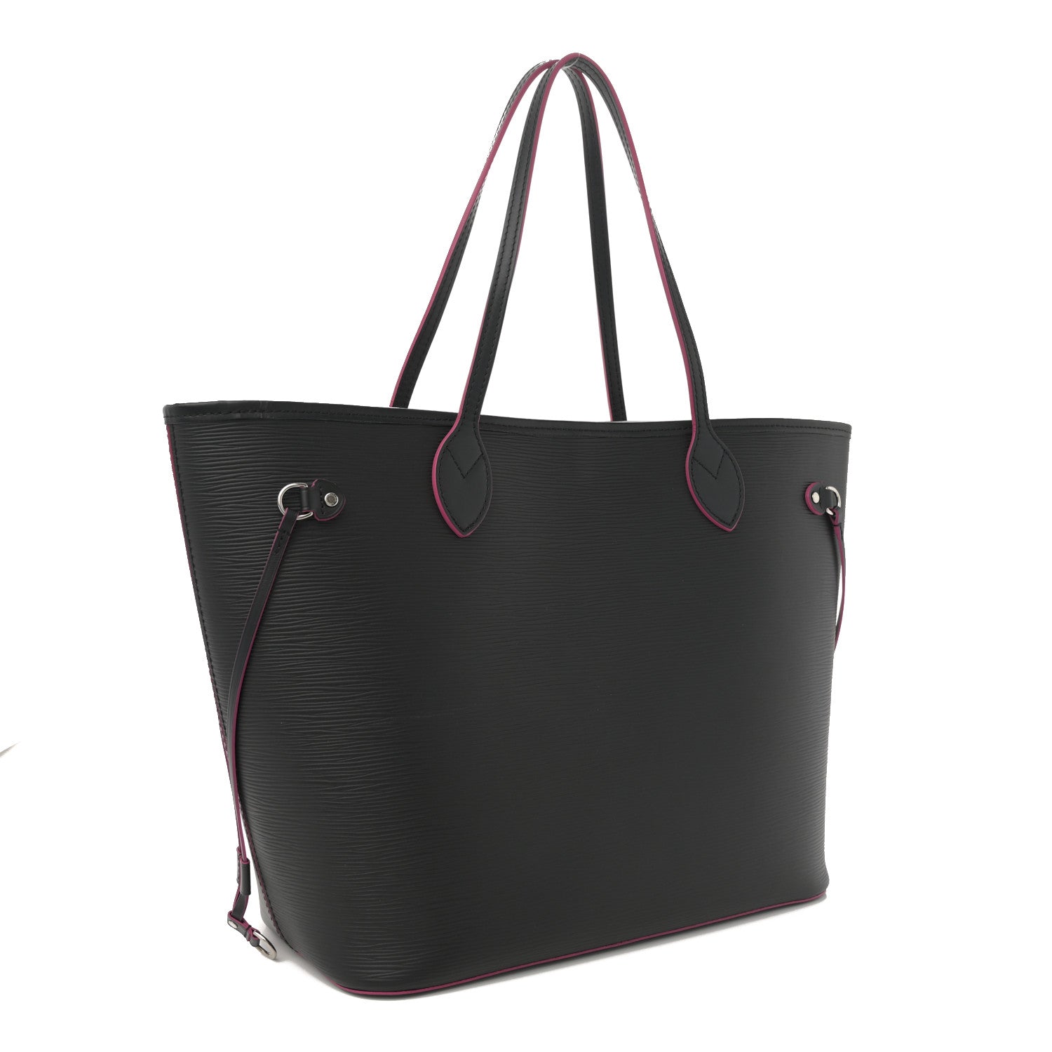 Louis Vuitton Epi Neverfull MM Black Hot Pink 4 of 10