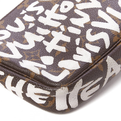 Louis Vuitton Monogram Graffiti Pochette Accessories Silver 5 of 8