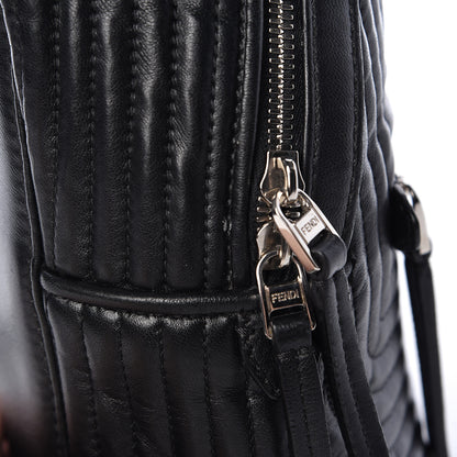 Fendi Shiny Nappa Trapuntata Mini Backpack Black 9 of 13