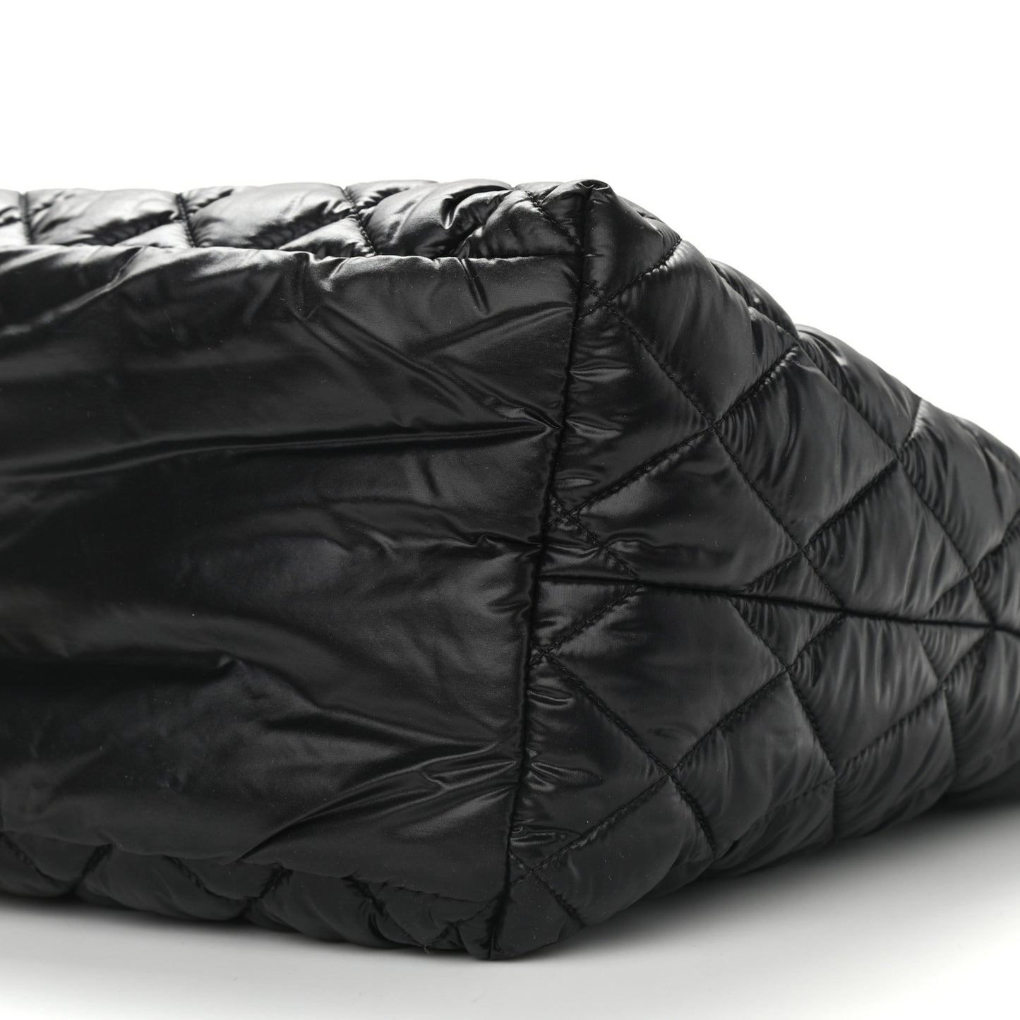 Nylon Quilted Small Coco Cocoon Tote Black