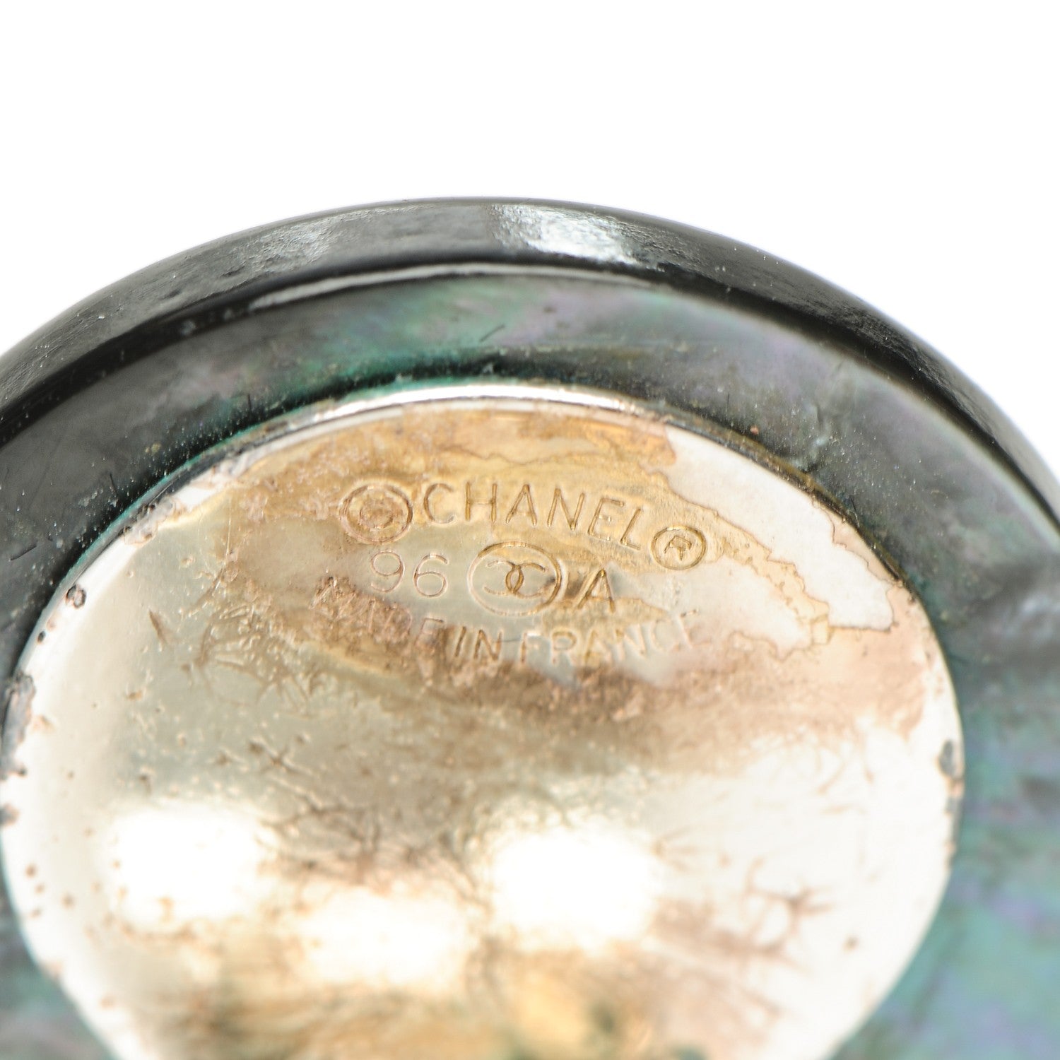 Chanel Mother of Pearl Crystal CC Earrings 4 of 4