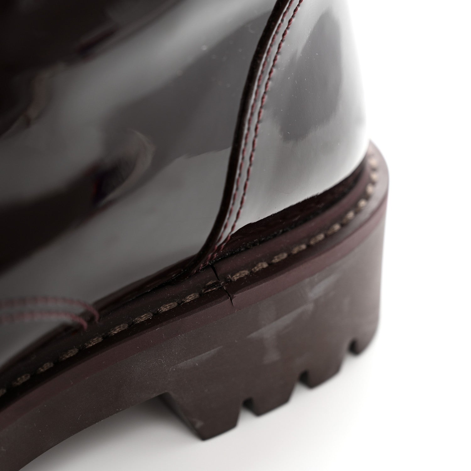 Louis Vuitton Patent Territory Ranger Boots 37.5 Bordeaux 16 of 16