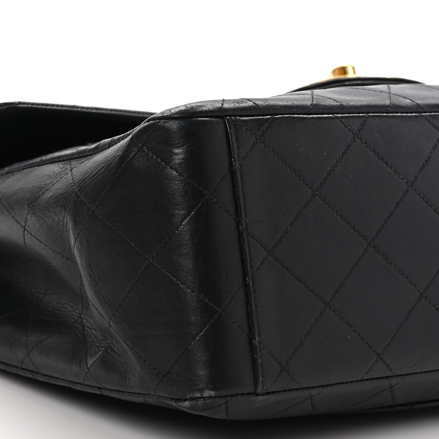Chanel Lambskin Quilted XL Jumbo Single Flap Black 9 of 11