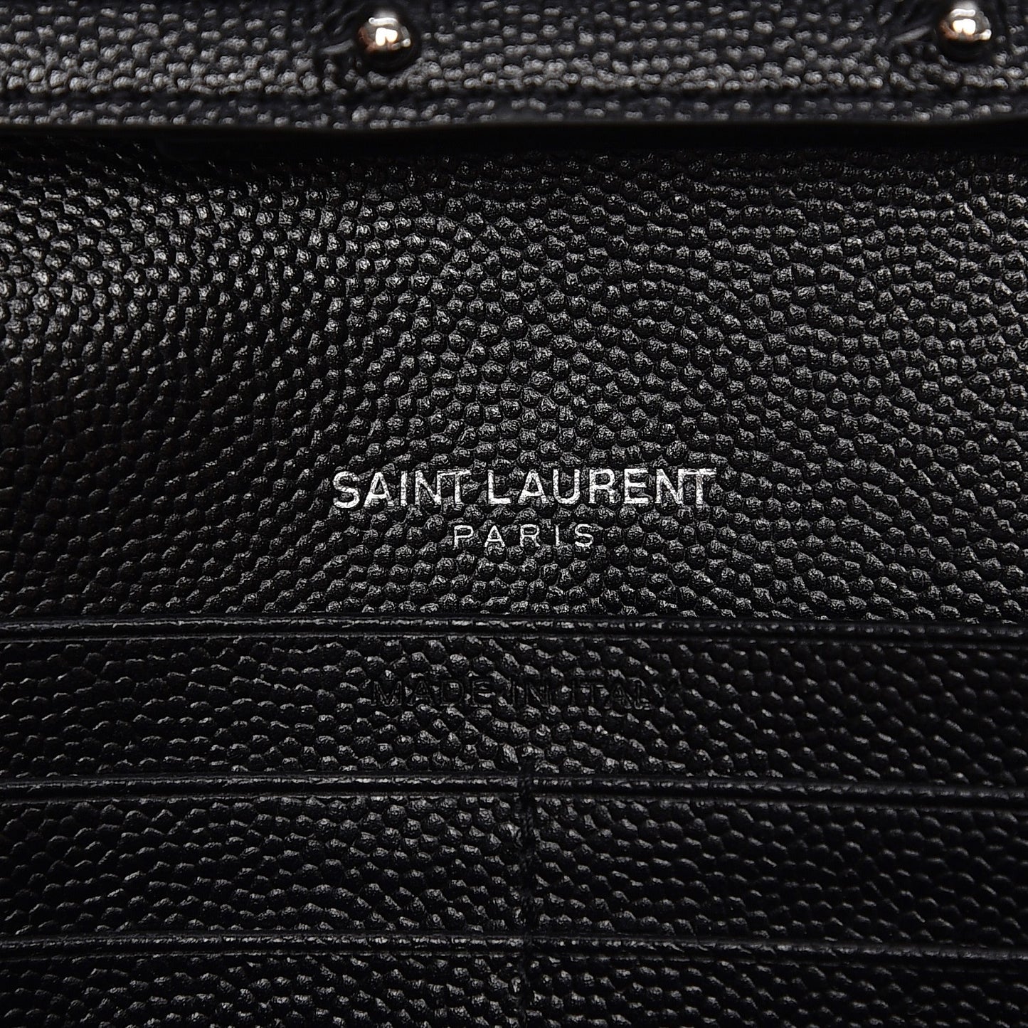 Grain De Poudre Matelasse Chevron Monogram Chain Wallet Black