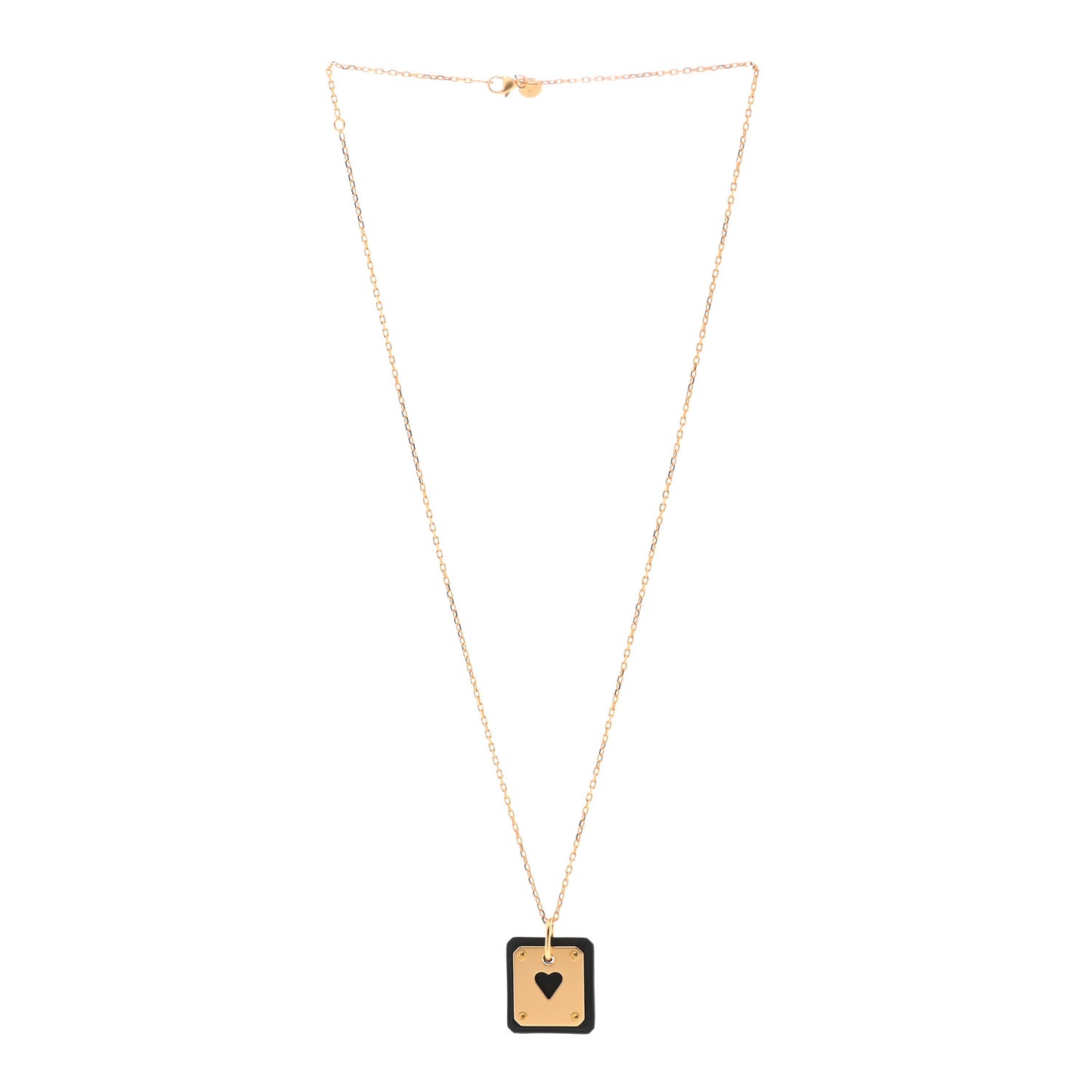 Gold Plated Swift As De Coeur Necklace Black