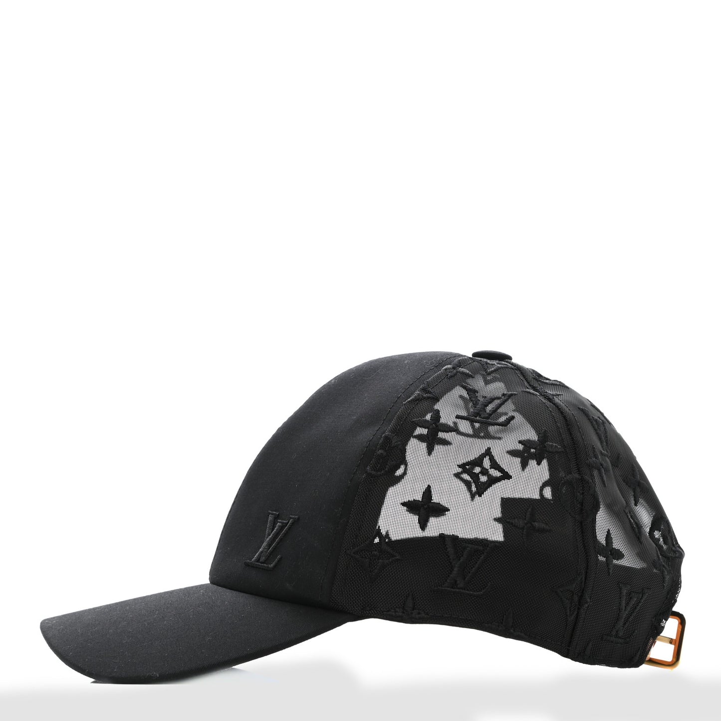 Monogram Mesh Cotton Cap L Black