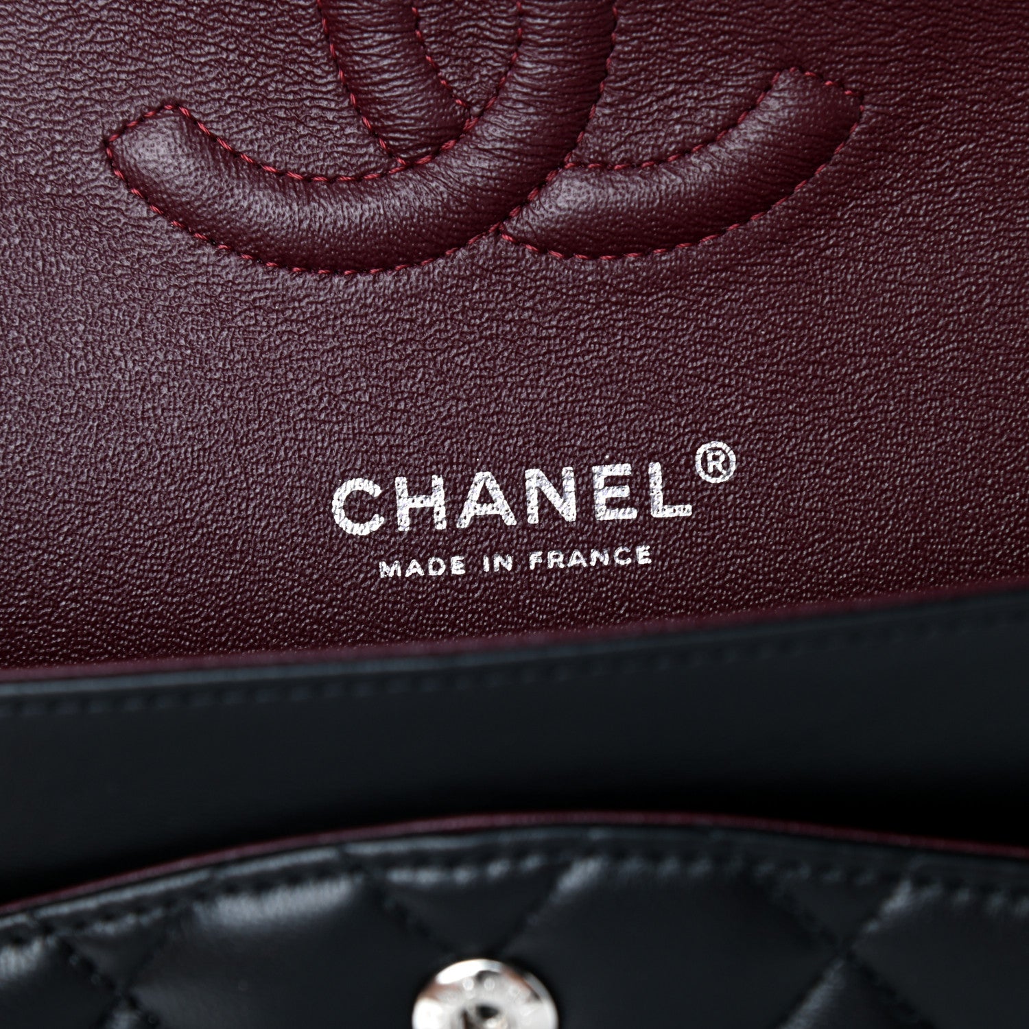Chanel Lambskin Quilted Medium Double Flap Black 6 of 10