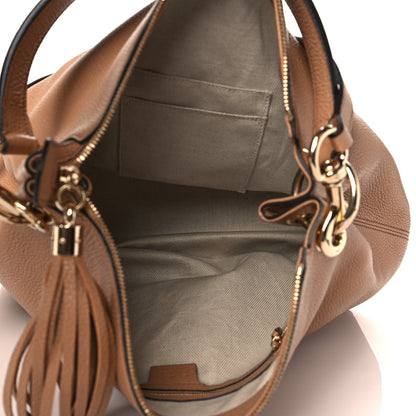Gucci Pebbled Calfskin Large Soho Hobo Camelia 5 of 12