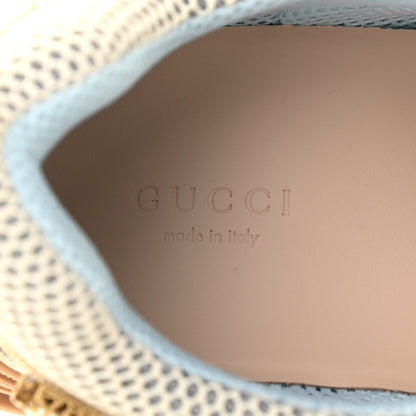 Gucci X SEGA Mesh Canvas Calfskin Removable Crystals Flashtrek Sneakers 36.5 Mystic White Oatmeal Sand Storm 7 of 8