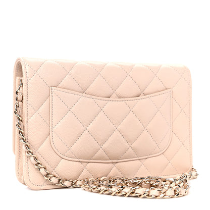 Chanel Caviar Quilted Coco Candy Wallet On Chain WOC Beige 3 of 11