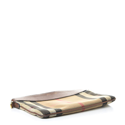 Burberry House Check Derby Peyton Crossbody Clutch Bag Tan 4 of 13