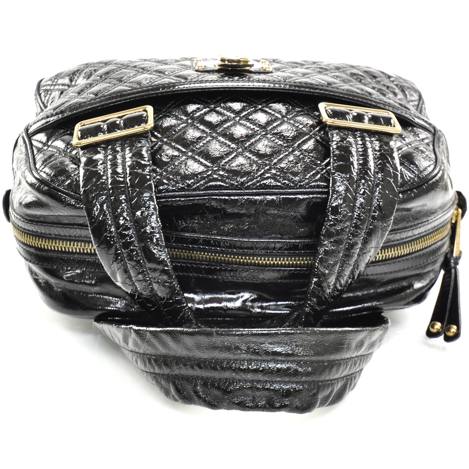 Marc Jacobs Patent Quilted Ursula Bowler Black 5 of 9