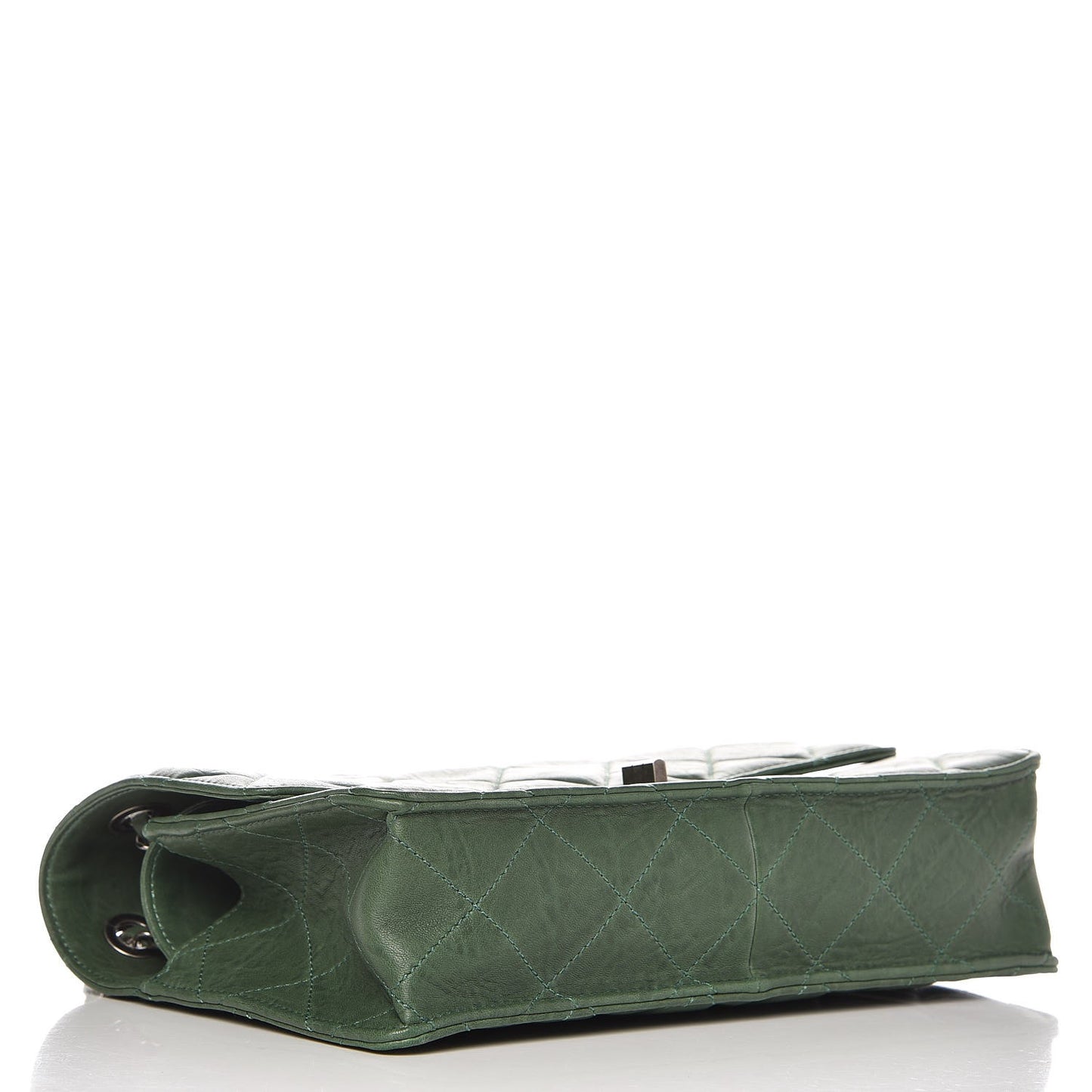Washed Lambskin Jumbo Take Away Flap Green