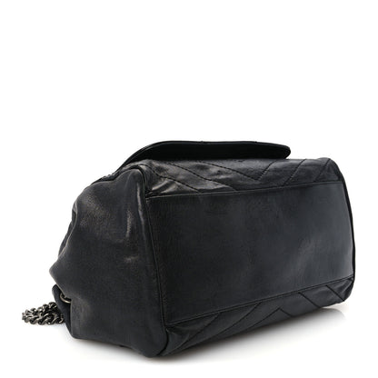 Saint Laurent Vintage Lambskin Chevron Monogram Medium Nolita Black 6 of 13