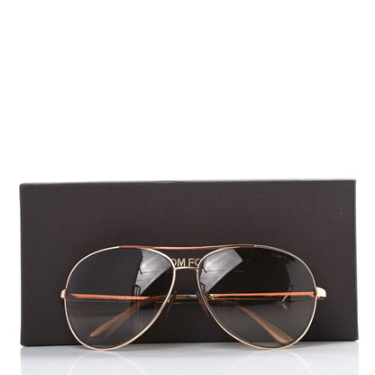Tom Ford Metal Charles Aviator Sunglasses TF35 Gold 8 of 8