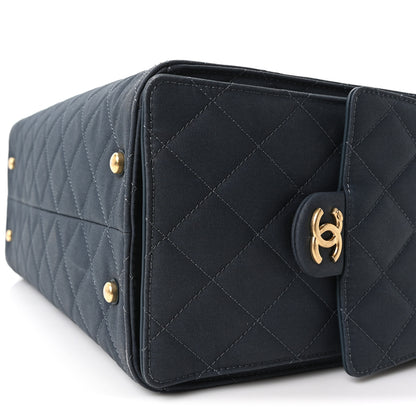 Chanel Canvas Quilted Medium Chanel 25 Handbag Dark Blue 10 of 10