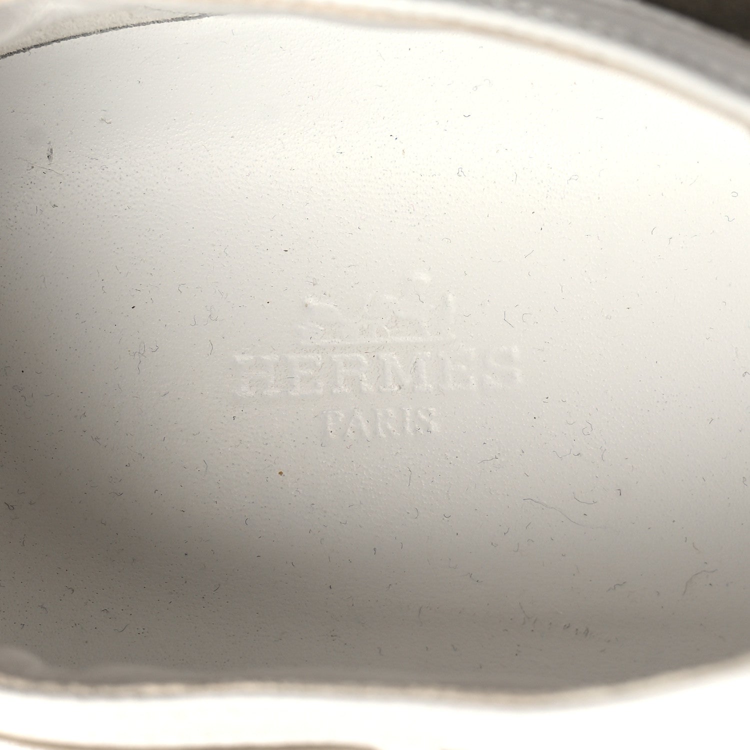 Hermes Suede Goatskin Calfskin Womens Get Sneakers 41 Vert Toundra White 8 of 9