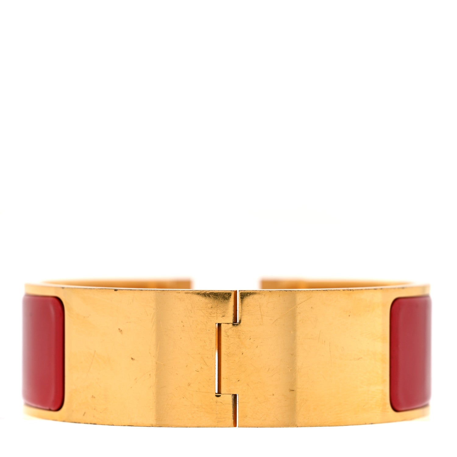 Hermes Enamel Wide Clic Clac H Bracelet PM Rouge Piment 3 of 4
