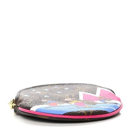 Louis Vuitton Monogram 2018 Christmas Animation Round Coin Purse 3 of 5