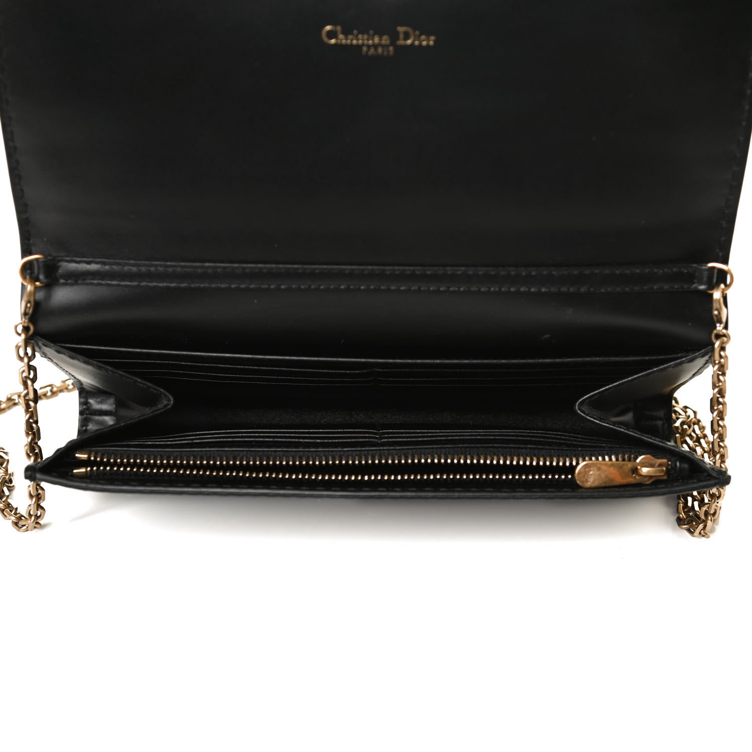 Christian Dior Smooth Calfskin J'adior Croisiere Chain Wallet Black 4 of 13