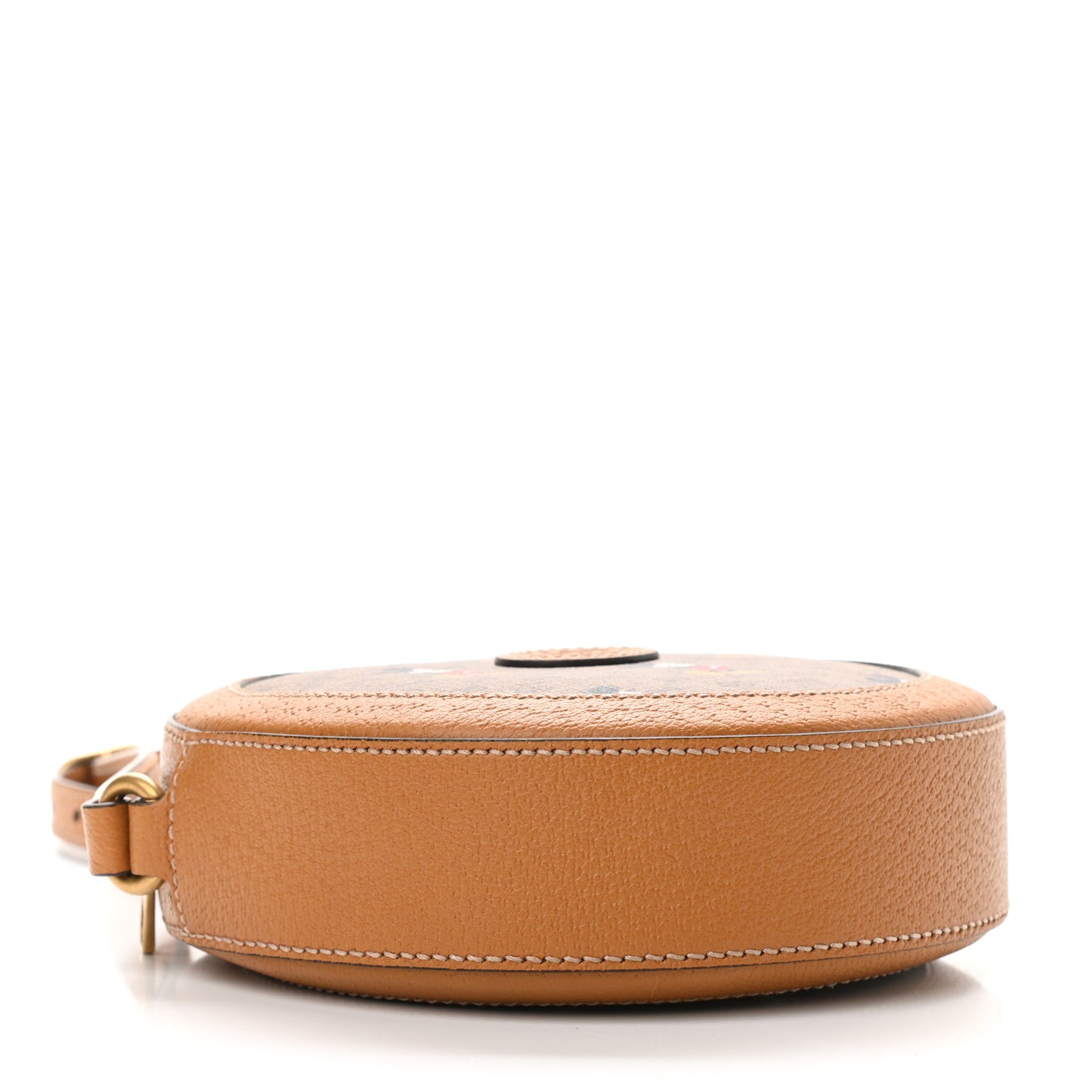 X DISNEY Mini Vintage GG Supreme Monogram Mickey Mouse Round Shoulder Bag Beige Vintage Sun Oil