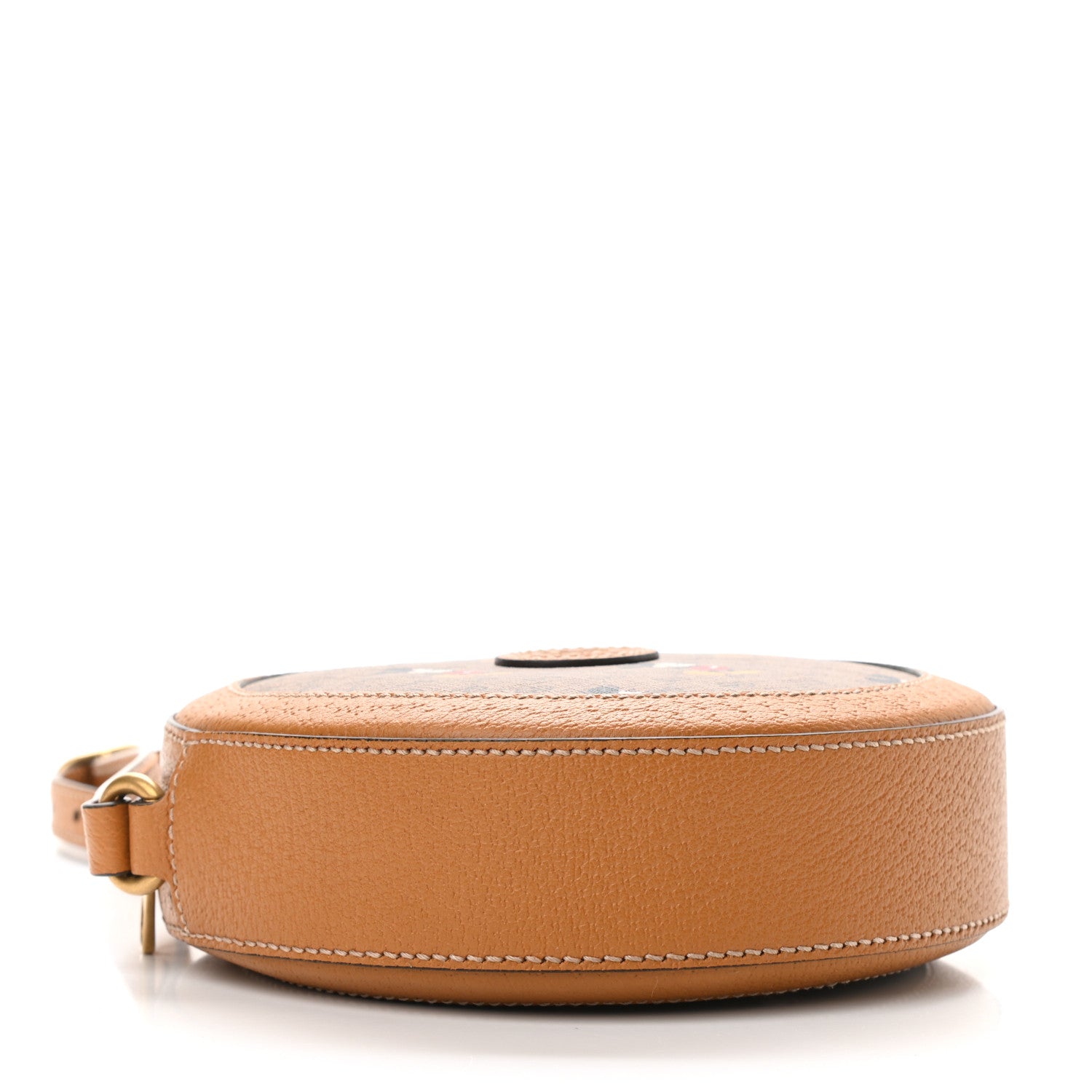 Gucci X DISNEY Mini Vintage GG Supreme Monogram Mickey Mouse Round Shoulder Bag Beige Vintage Sun Oil 4 of 11