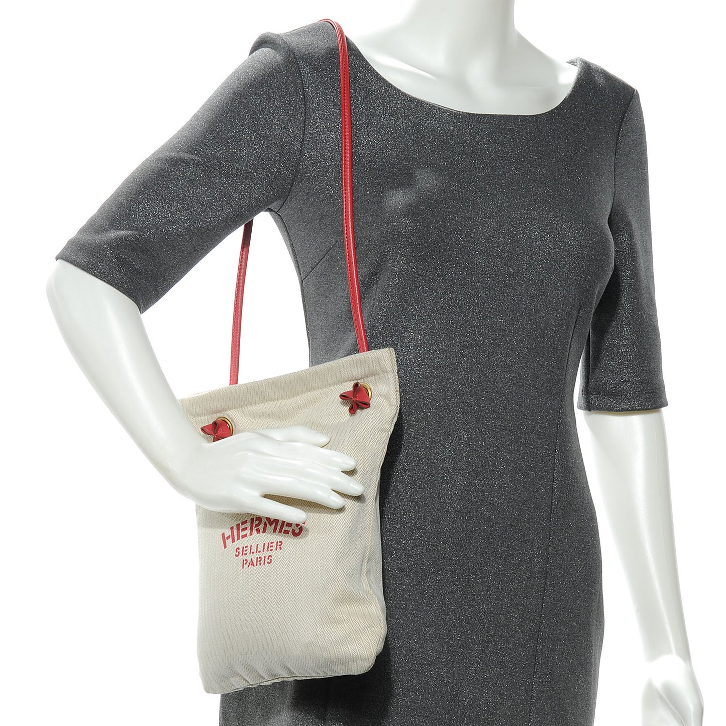 Cotton Aline Small Shoulder Bag Red