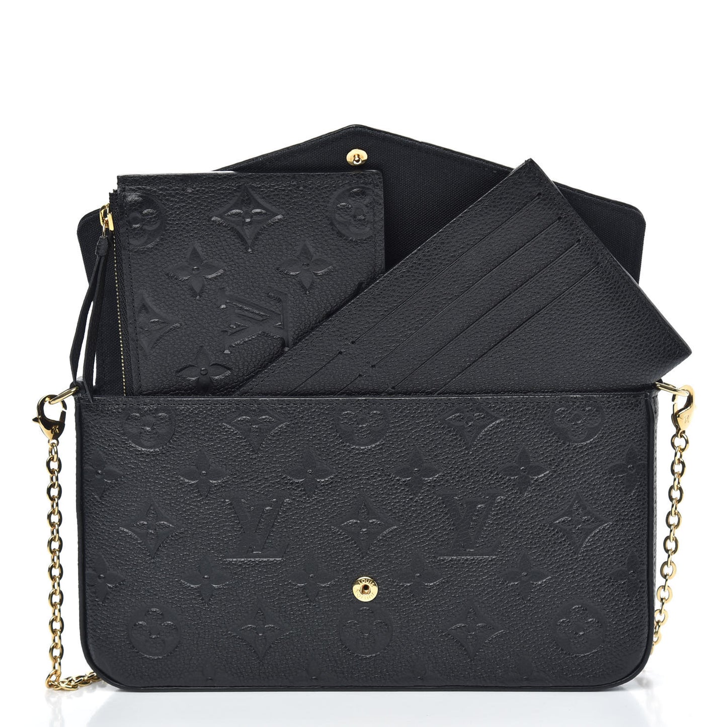 Empreinte Pochette Felicie Chain Wallet Black