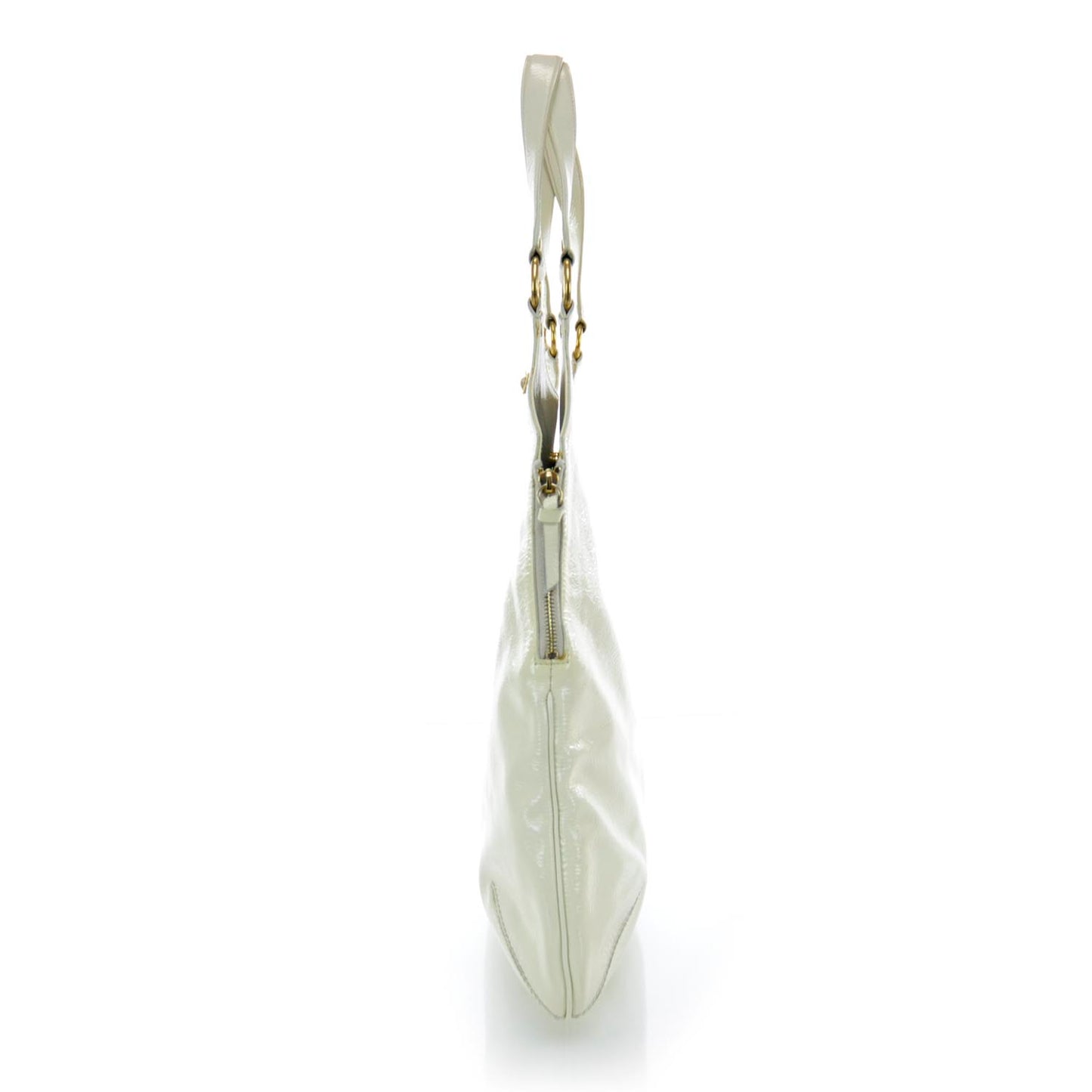 Patent Tribute Tote Ivory