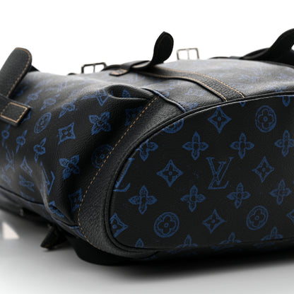 Louis Vuitton Monogram LV Record Christopher MM Backpack Blue 8 of 10