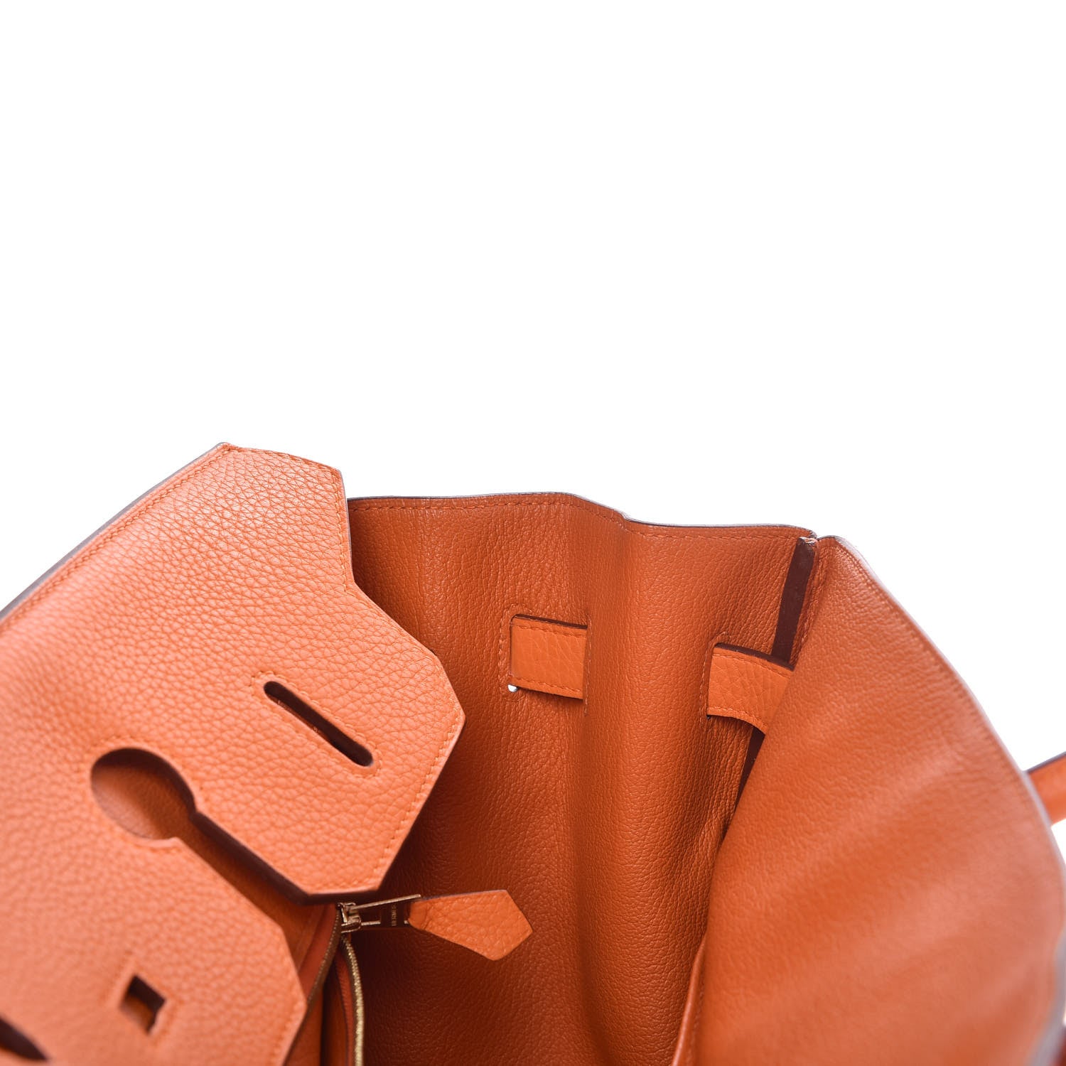 Hermes Taurillon Clemence Birkin 35 Orange 13 of 41