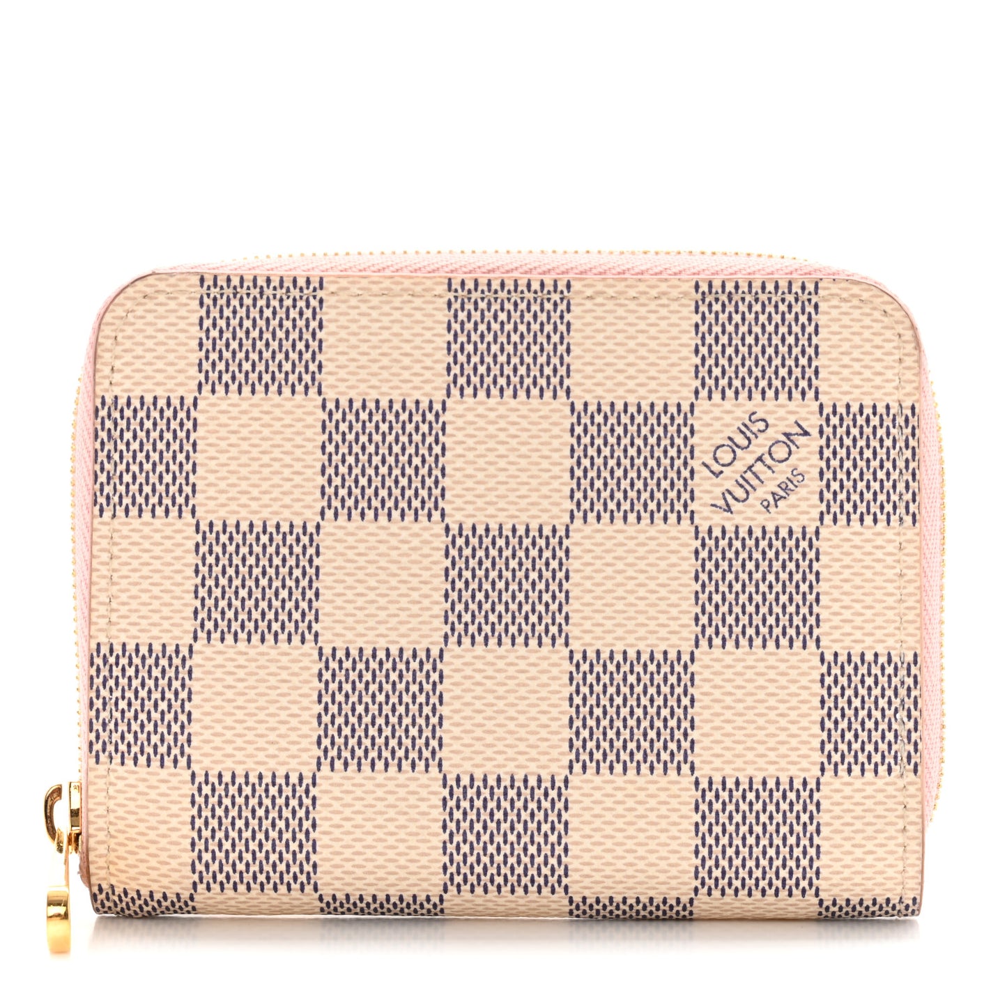 Damier Azur Zippy Coin Purse Rose Ballerine