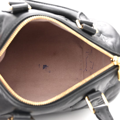 Louis Vuitton Lambskin Embossed Monogram Speedy 22 Bandouliere Black 4 of 9
