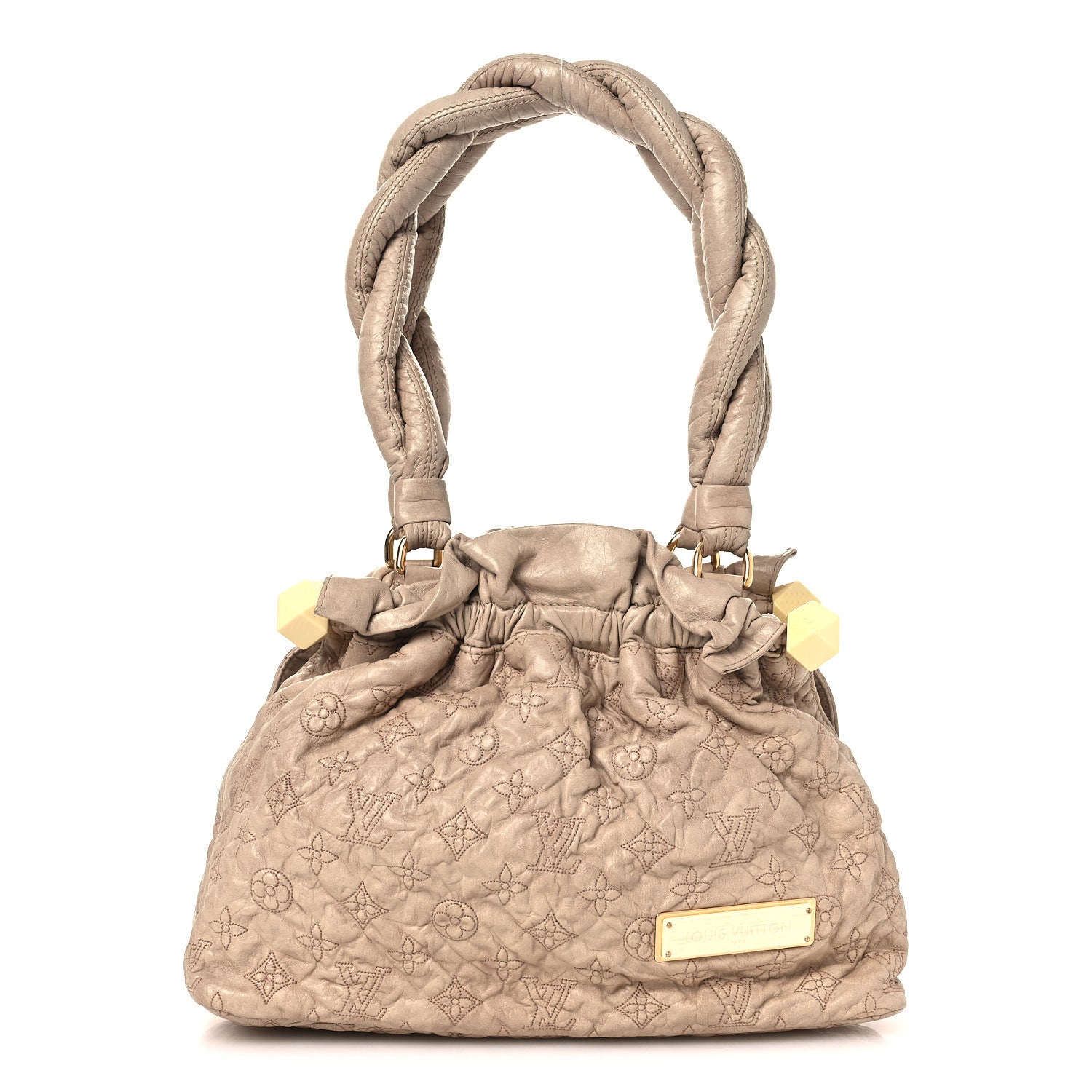 FASHIONPHILE Lambskin Olympe Stratus PM Ecru 1 of 10