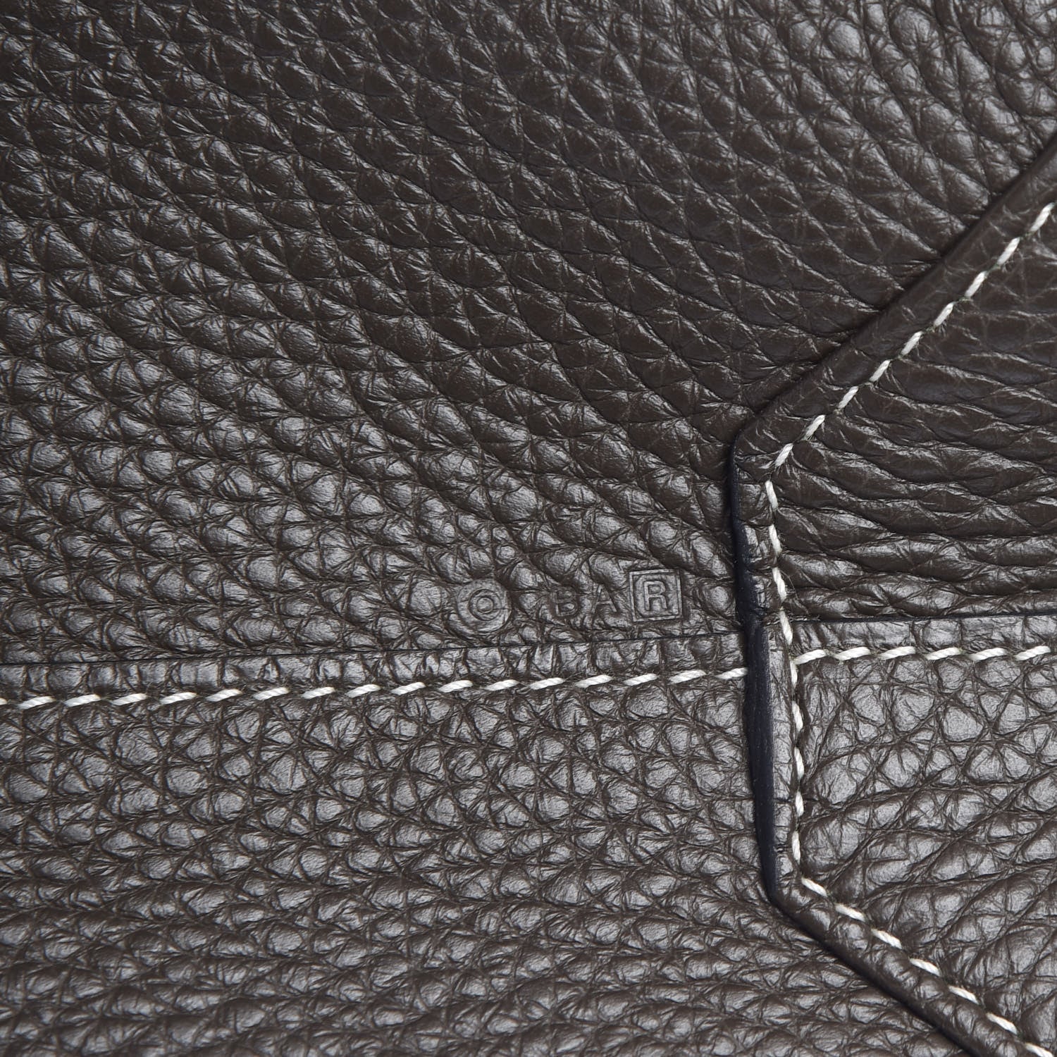 Hermes Taurillon Clemence Double Sens 36 Reversible Tote Vert De Gris Bamboo 11 of 13
