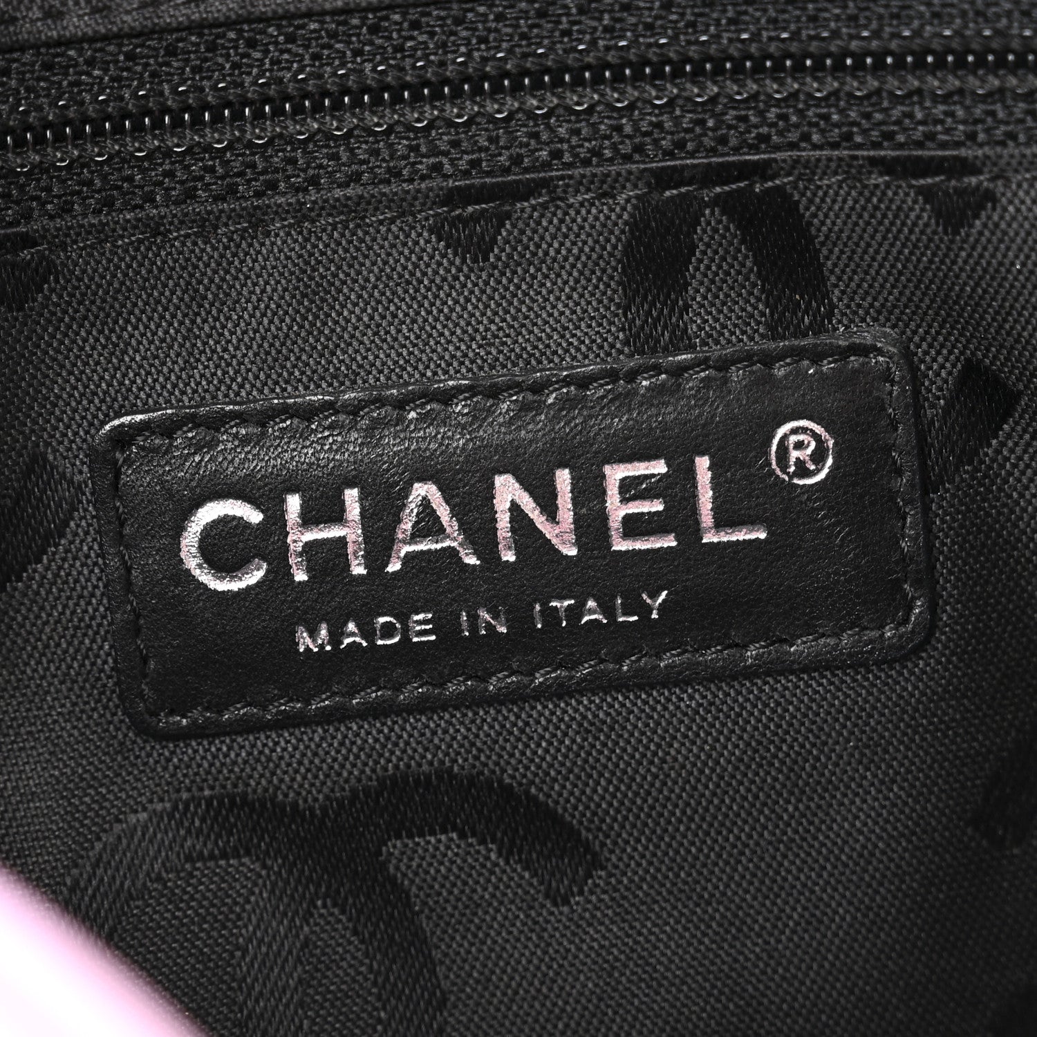 Chanel Calfskin Quilted Cambon Pochette Pink Black 6 of 9