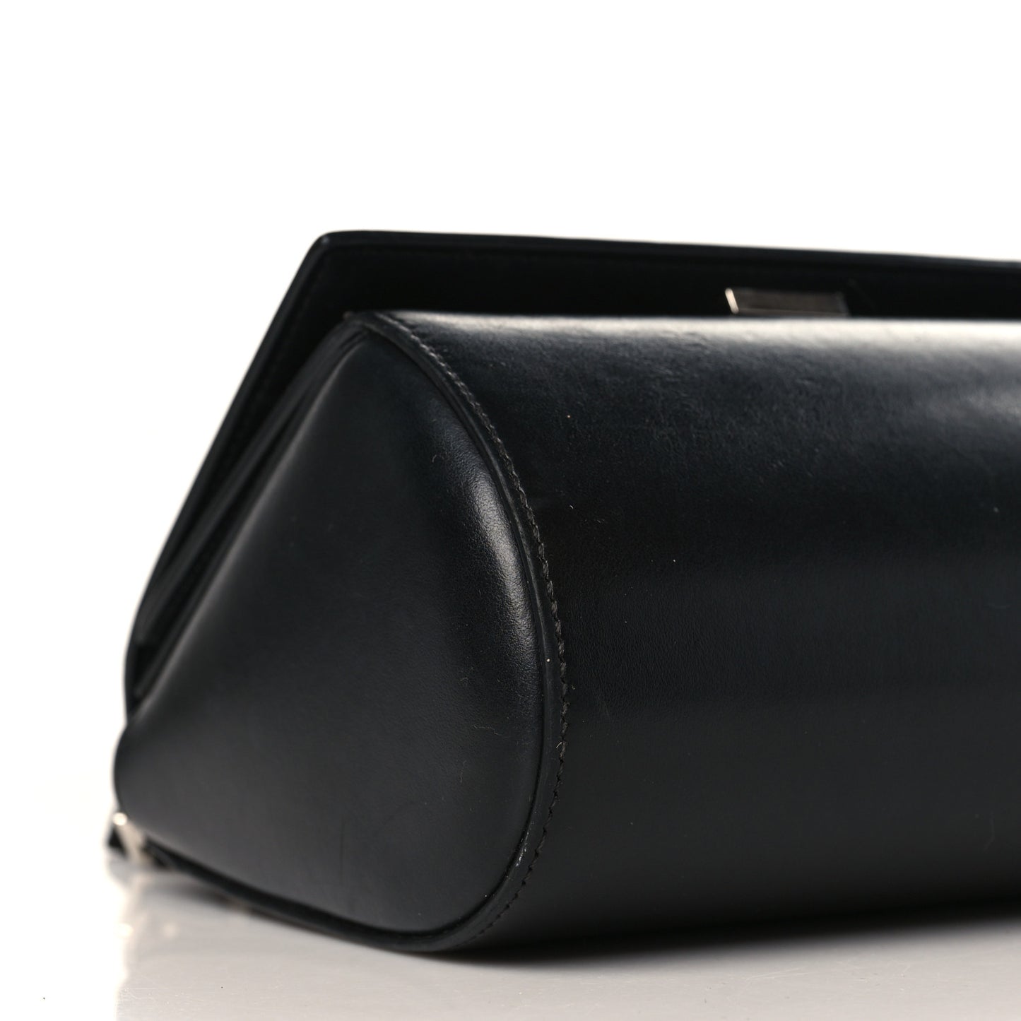 Calfskin Mini Pandora Box Logo Strap Crossbody Bag Black