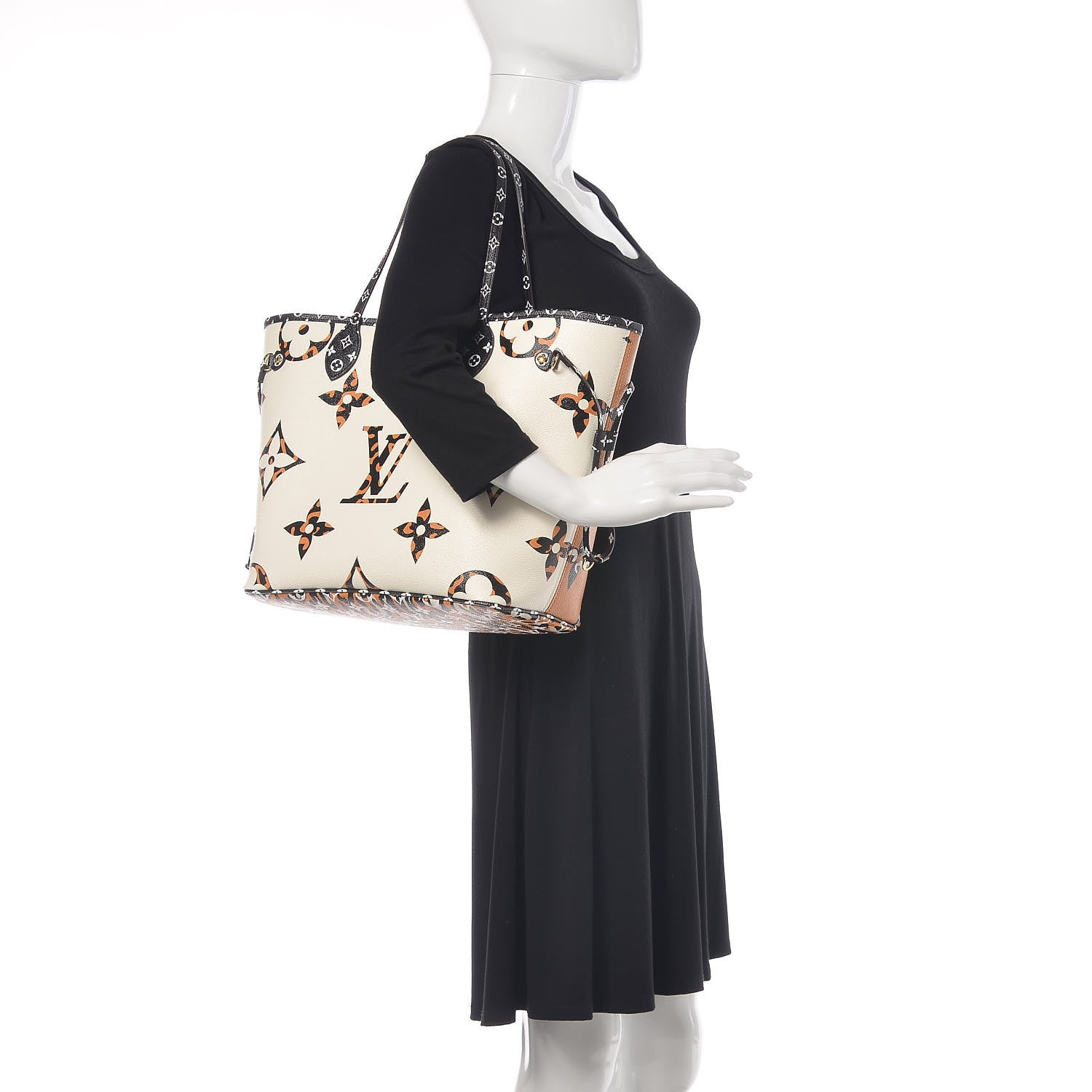 Louis Vuitton Monogram Giant Jungle Neverfull MM Ivory 2 of 11