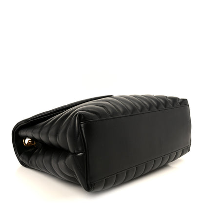 Saint Laurent Calfskin Y Quilted Monogram Medium Loulou Chain Satchel Black 4 of 11