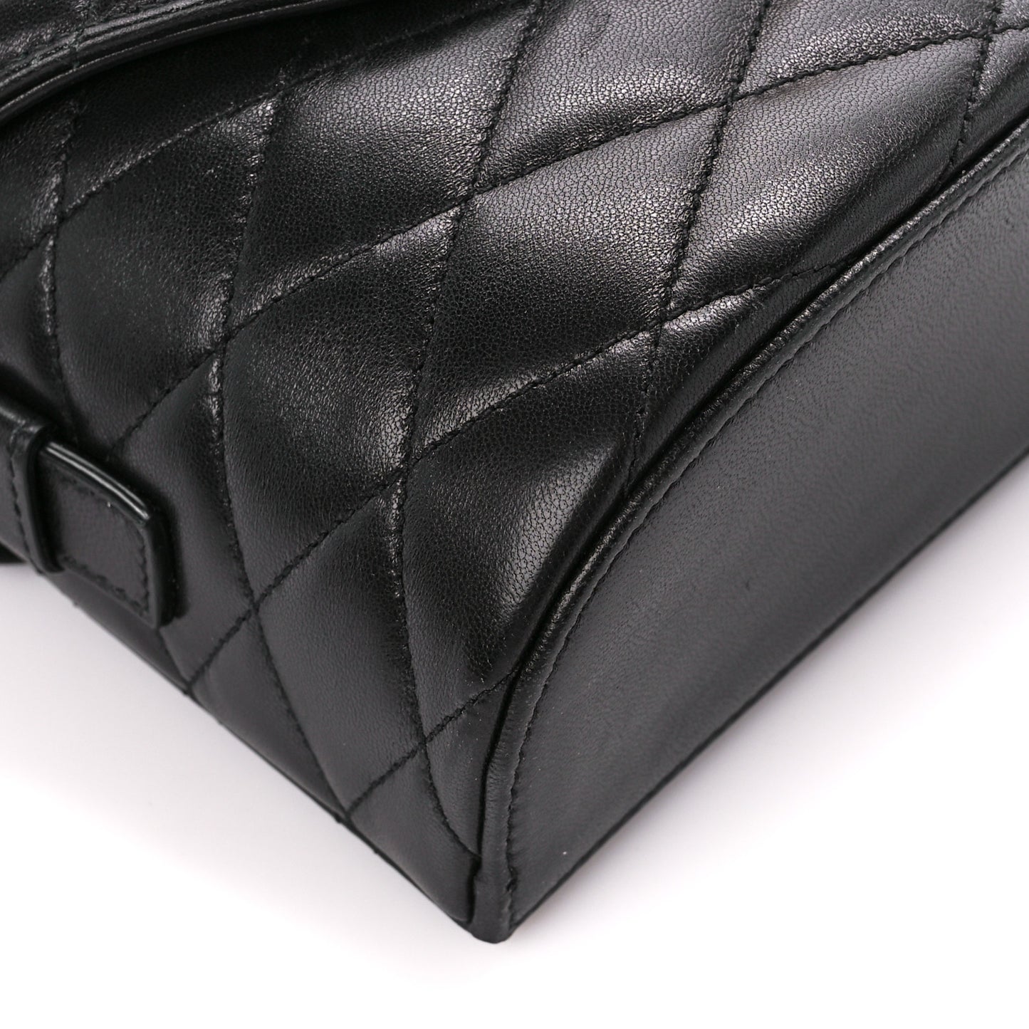 Lambskin Matelasse Monogram June Box Bag Black