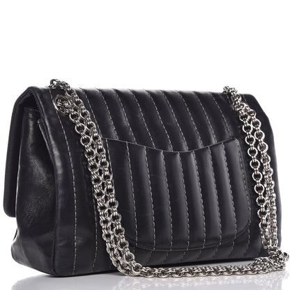Chanel Lambskin Vertical Quilted Medium Single Flap Black 4 of 16