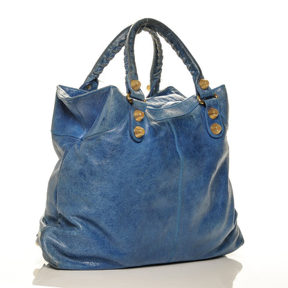 Balenciaga Chevre Giant 21 Gold Hardware Brief Bleu 3 of 6