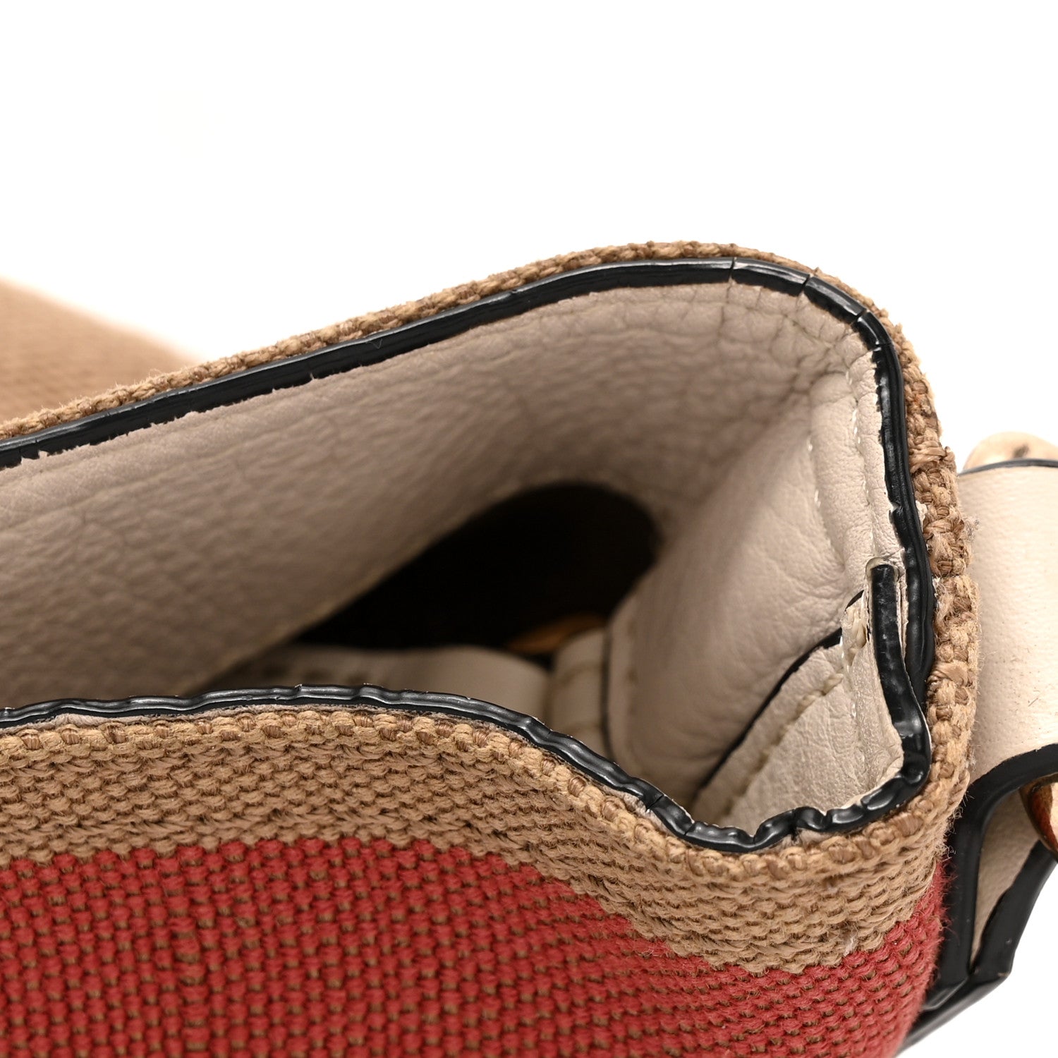 Burberry Canvas Mega Check Mini Ashby Tassel Crossbody  White 16 of 17